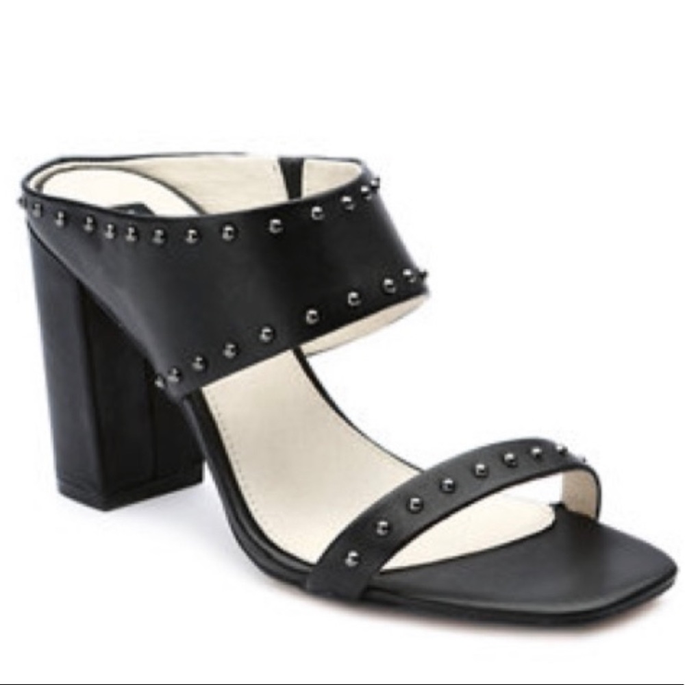 Sanctuary Black Spears Studded Slide Sandal Size 7.5